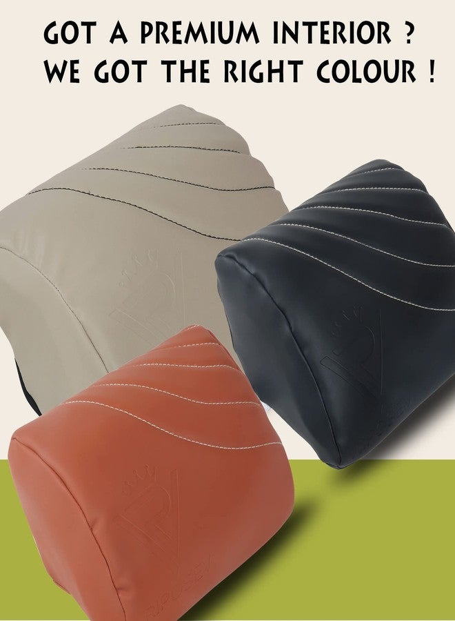 RIPOSEV GMV Memory Foam Headrest Neck Rest Cushion - Ergonomic Car Neck Pillow Cervical Support for Neck Pain Relief in Office, Driving Pack of 1, Majestic Tan - Image 5